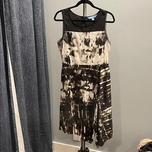 Simply Vera Vera Wang Black and Cream Midi Dress